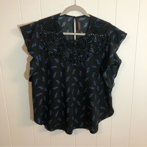 Ranna Gill Black and Blue Blouse